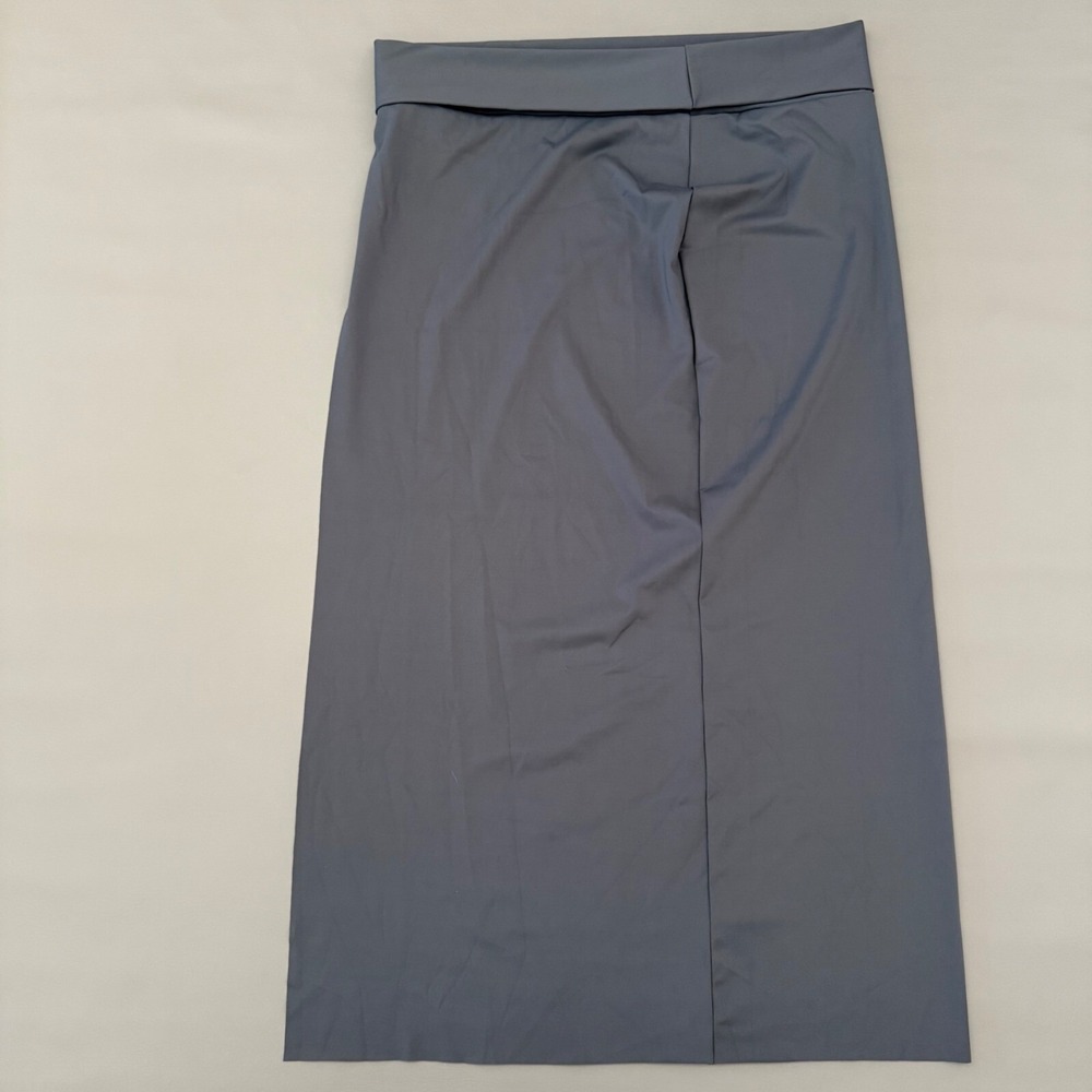 SKIMS Swim Skirt Long Slip Dress with Slit Gunmetal 3X - Picture 7 of 7